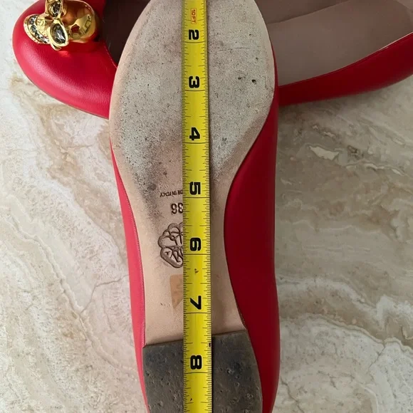 Alexander McQueen gold skull, red / Orange ballerina flat shoes 36 used